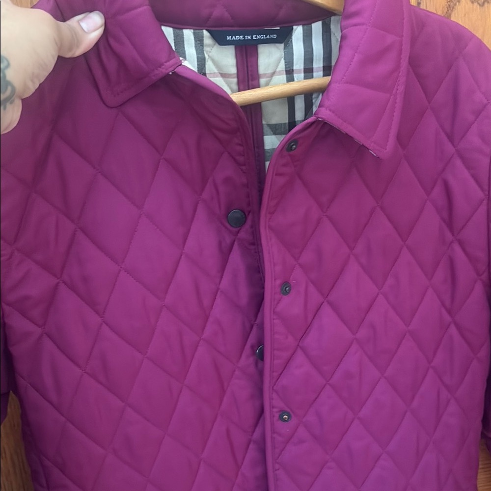 Burberry Purple Quilted Jacket